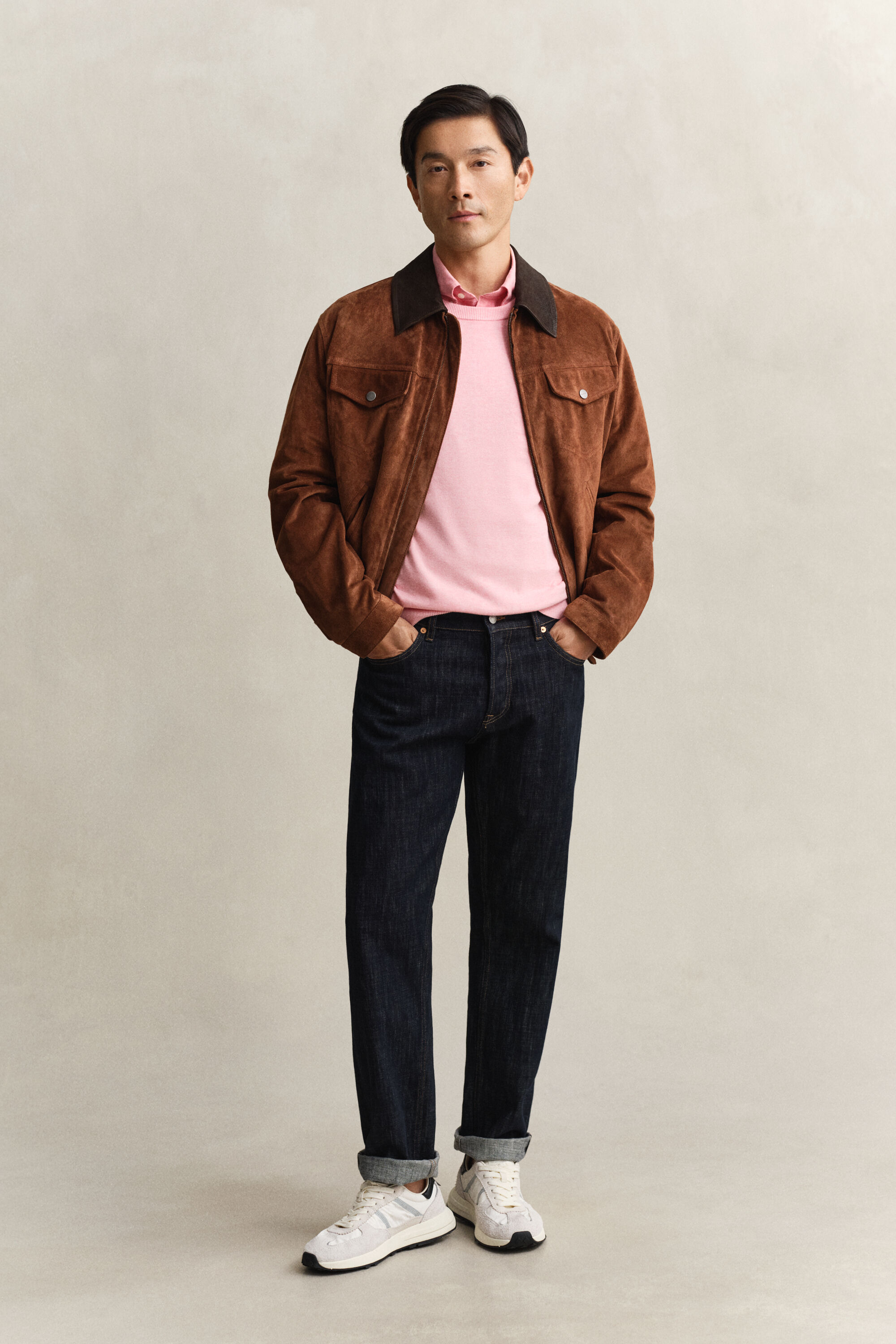 Jersey de algodón con cuello redondo