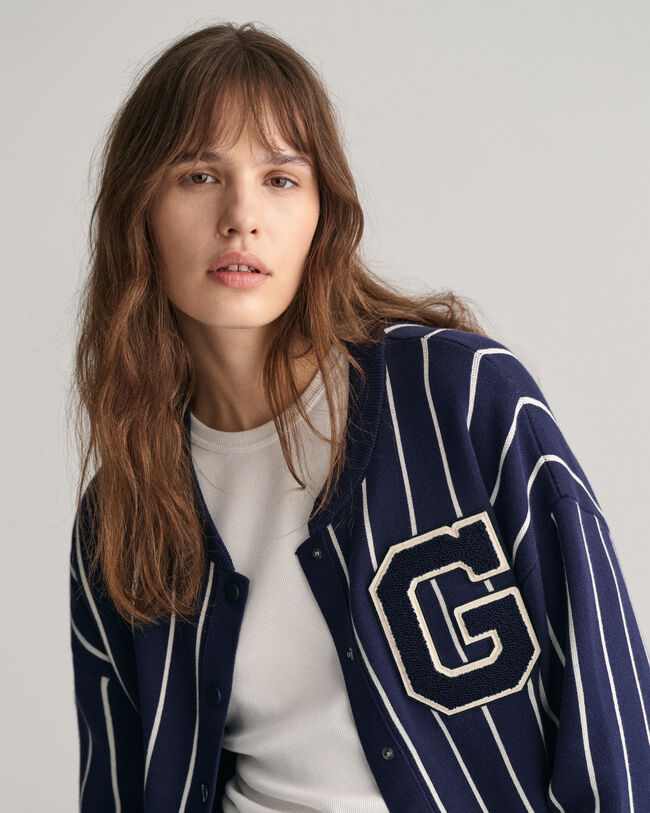 Cárdigan de estilo bomber GANT Varsity de punto