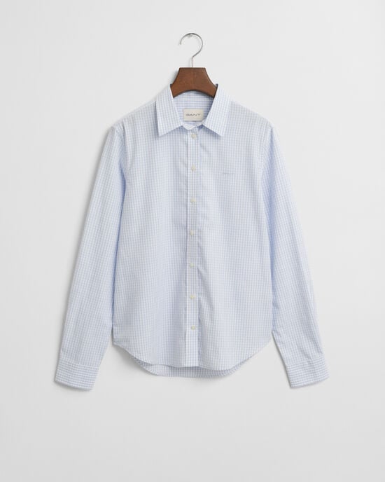 Camisa Regular Fit de popelina a cuadros Vichy