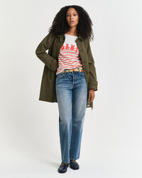 Camiseta a rayas bretonas con cuello de barco