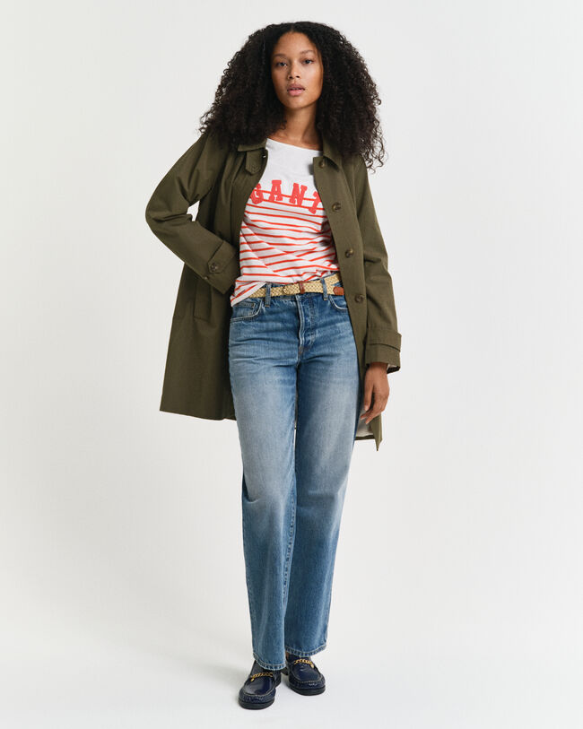 Camiseta a rayas bretonas con cuello de barco