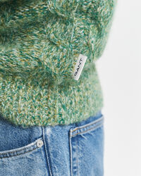 Jersey de cuello redondo y punto de ochos