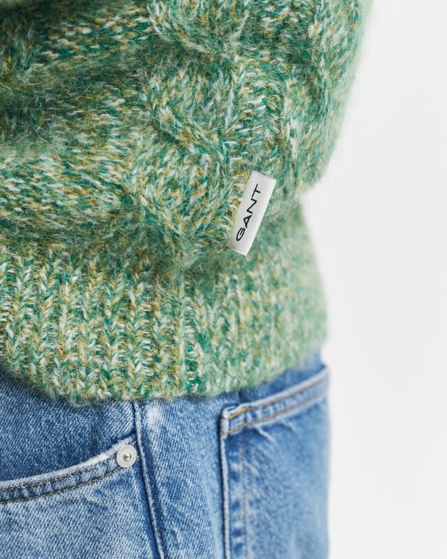 Jersey de cuello redondo y punto de ochos