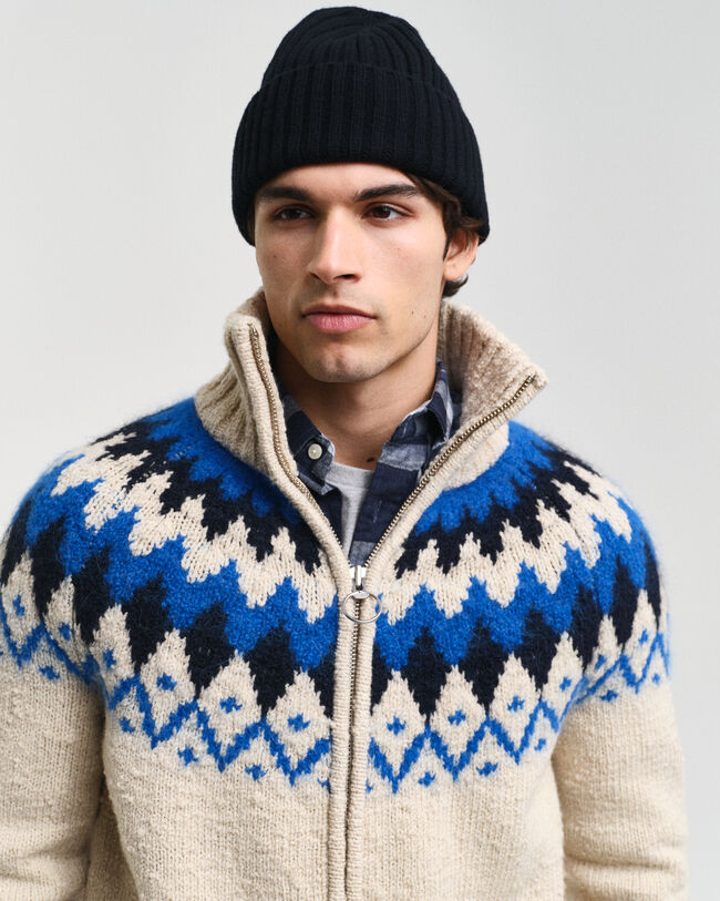 Cárdigan de jacquard con cremallera