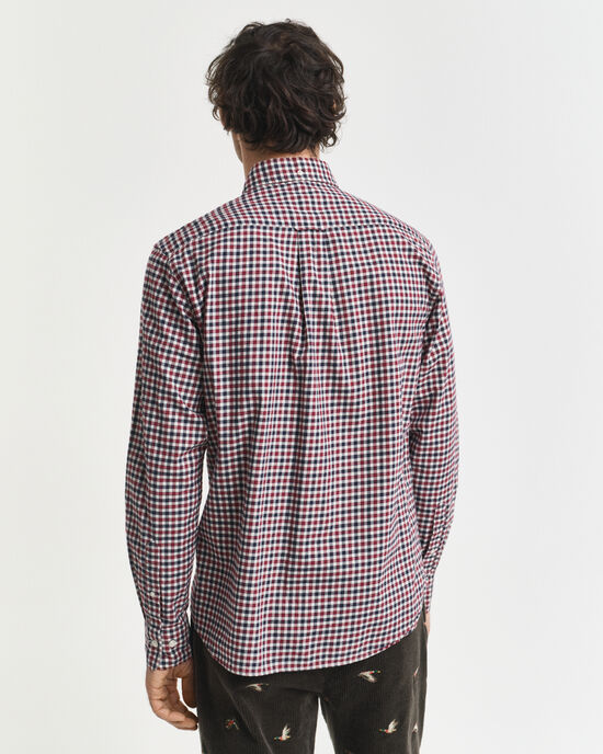 Camisa Regular Fit de sarga a cuadros Vichy