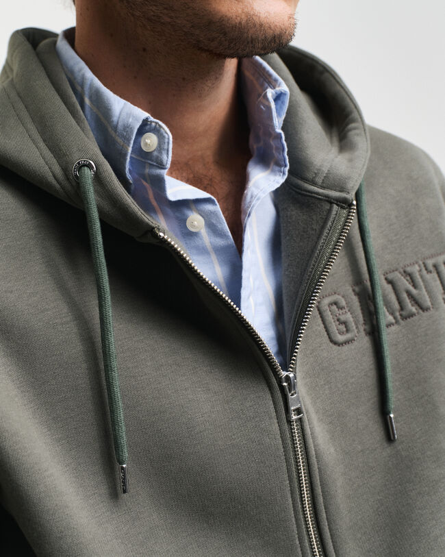 Sudadera con capucha y cremallera Embossed