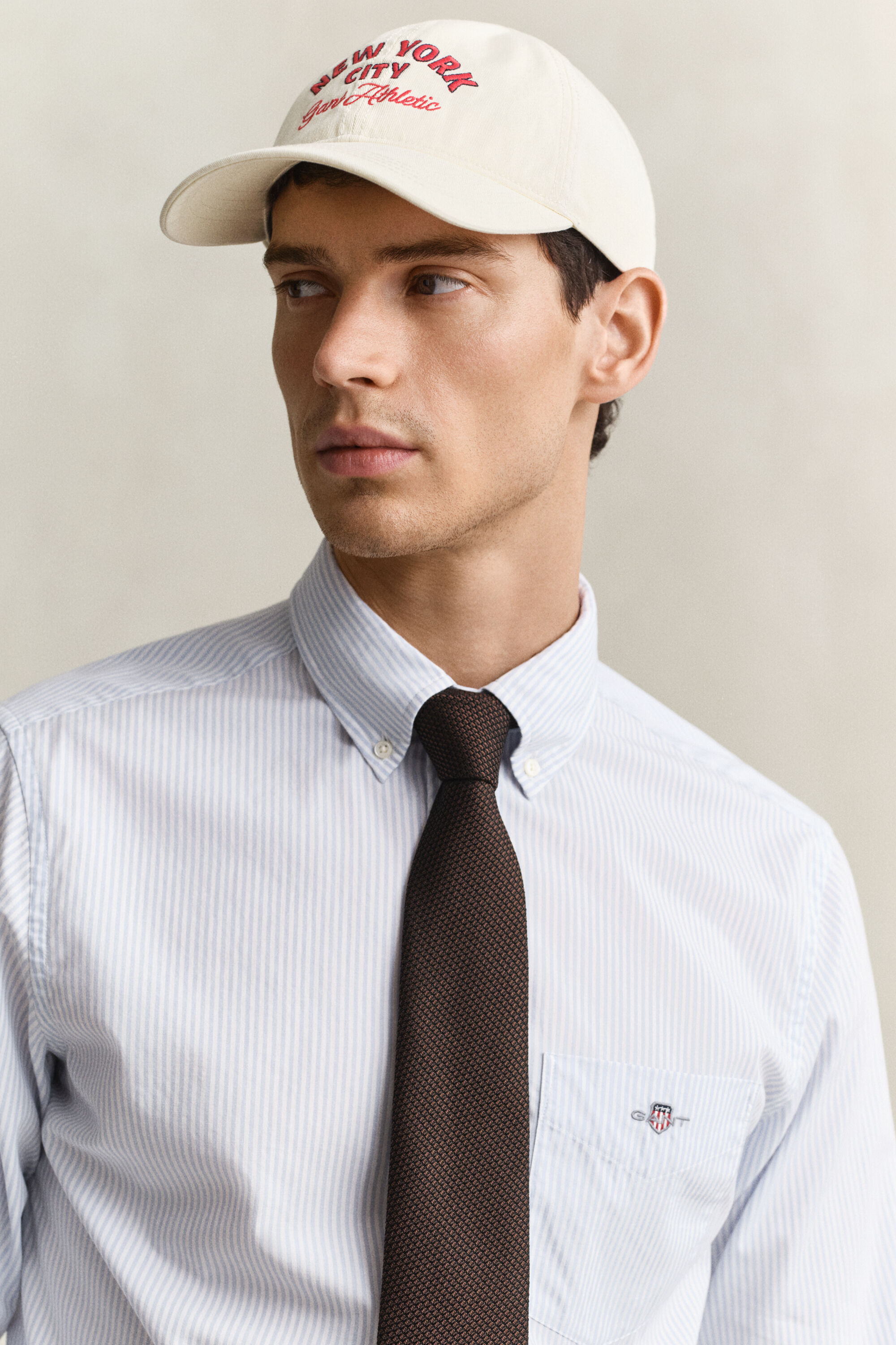Camisa de popelina Regular Fit clásica de rayas