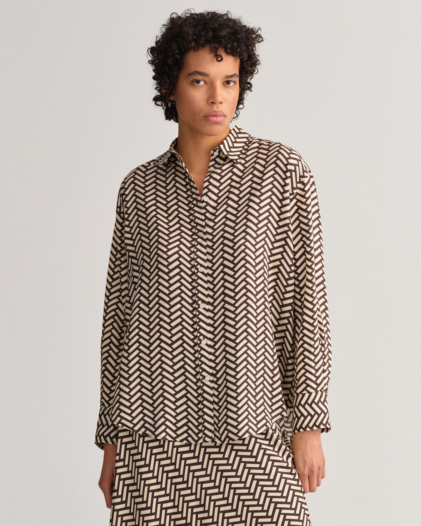 Camisa Relaxed Fit Geometric