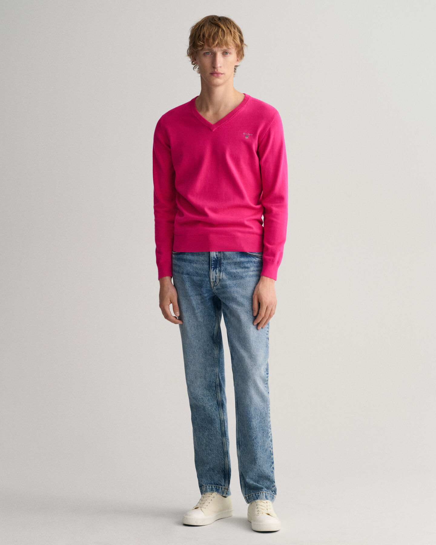 Jersey de cuello de pico y algod&oacute;n Classic