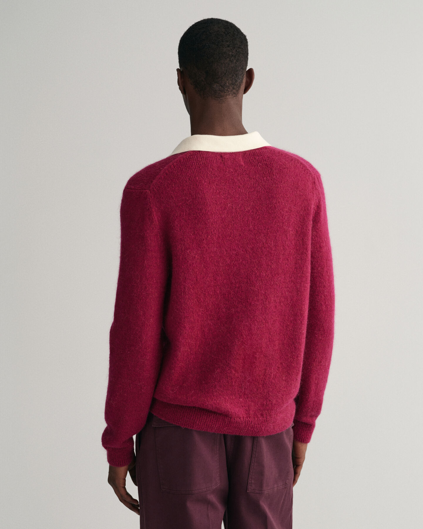 Rugger de algodón y diseño de mohair