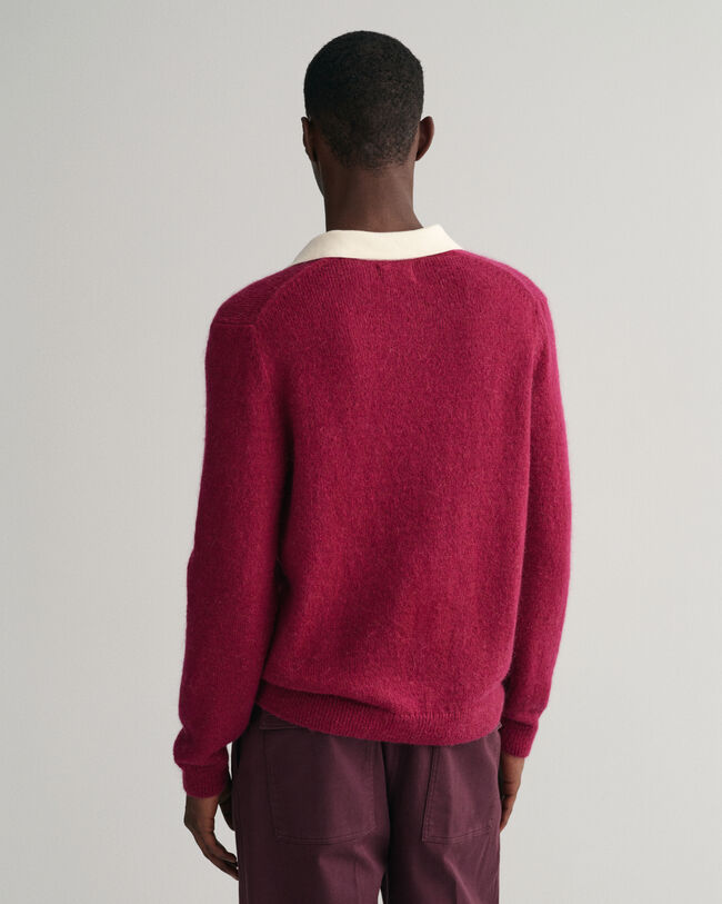 Rugger de algodón y diseño de mohair