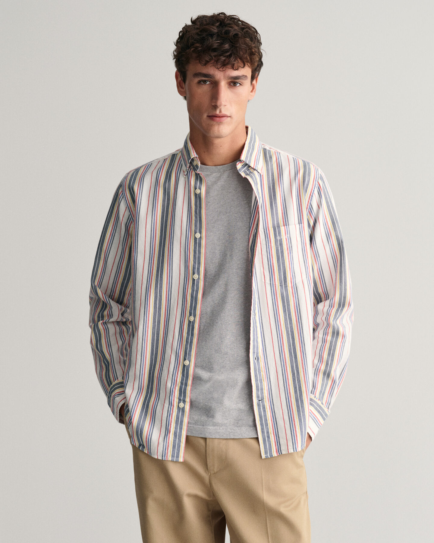 Camisa Oxford Regular Fit Archive a rayas 