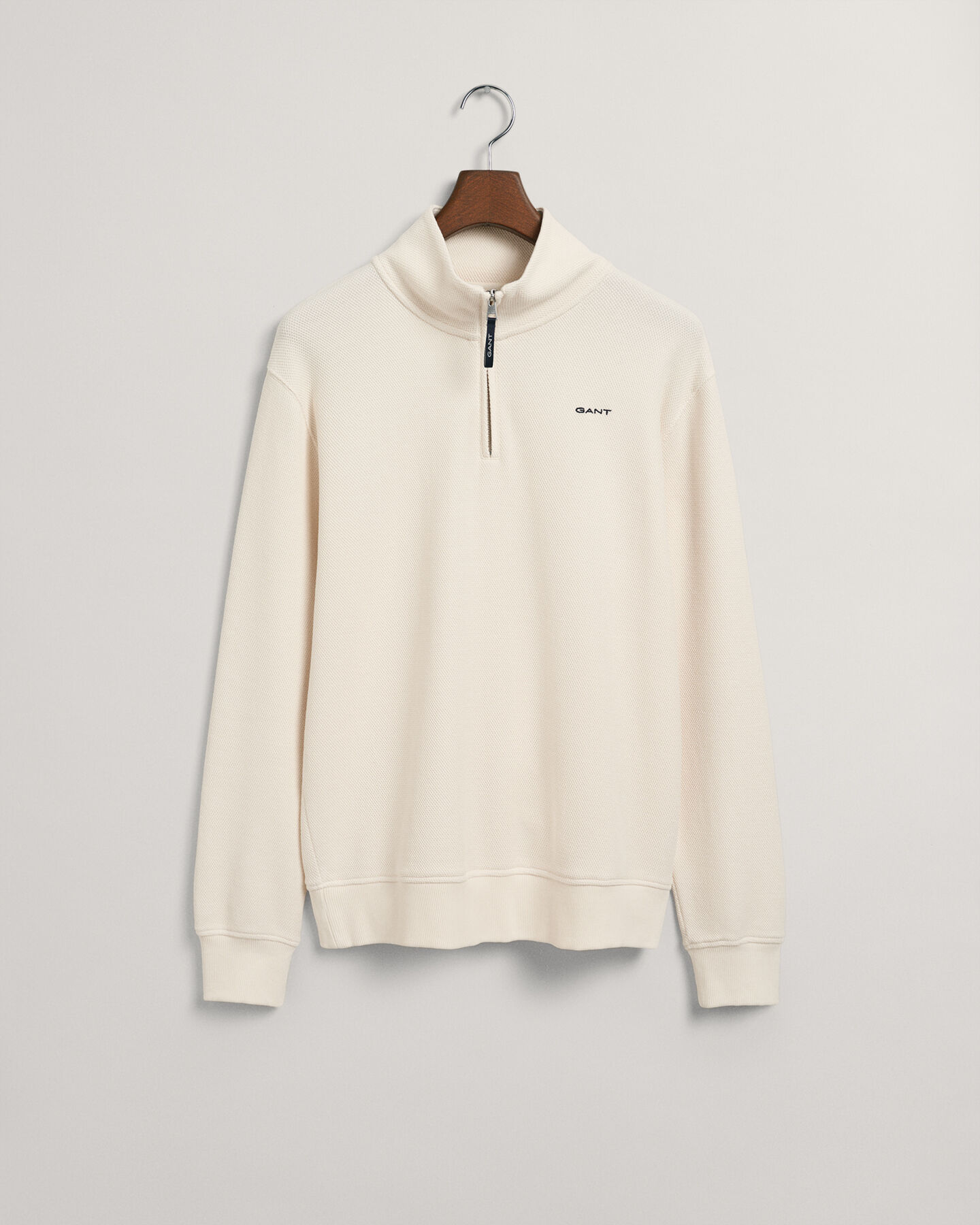 Jersey con media cremallera Waffle Texture