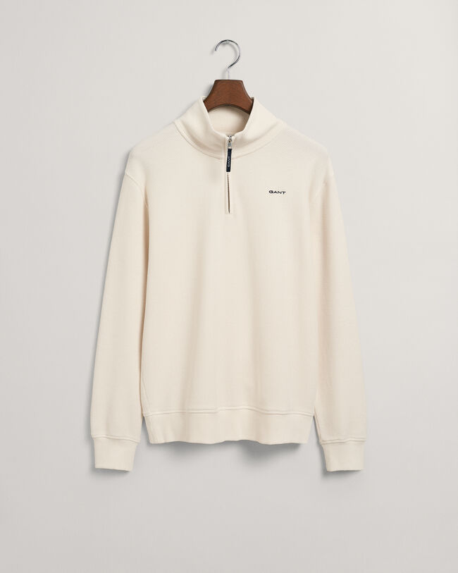 Jersey con media cremallera Waffle Texture