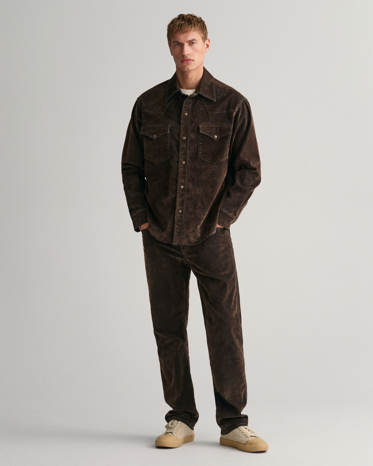 Vaqueros Relaxed Fit aterciopelados Flocked