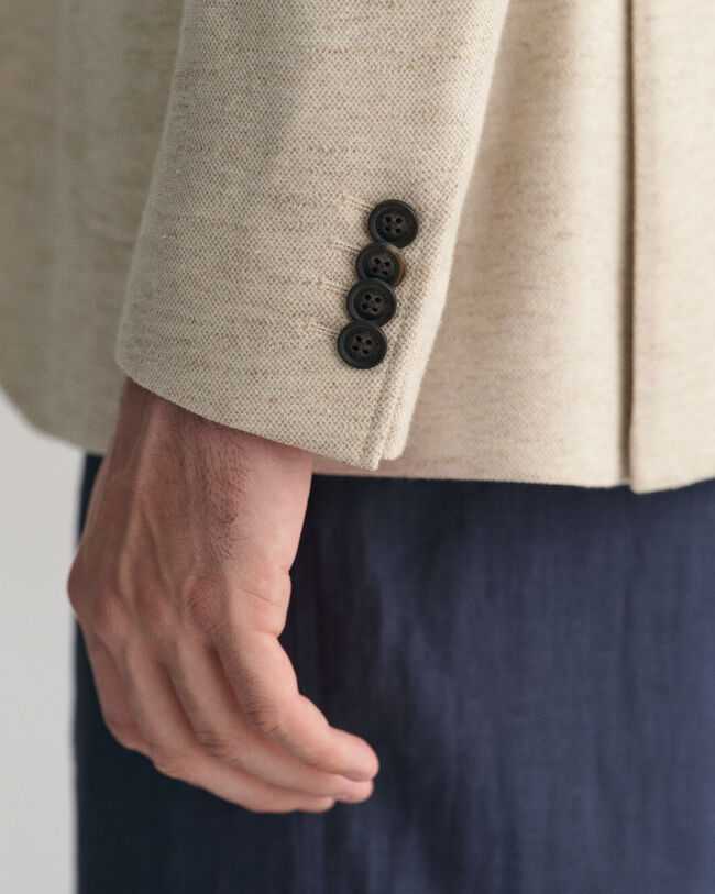 Americana de algod&oacute;n y lino