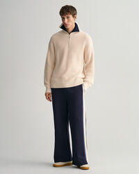 Jersey acanalado con media cremallera