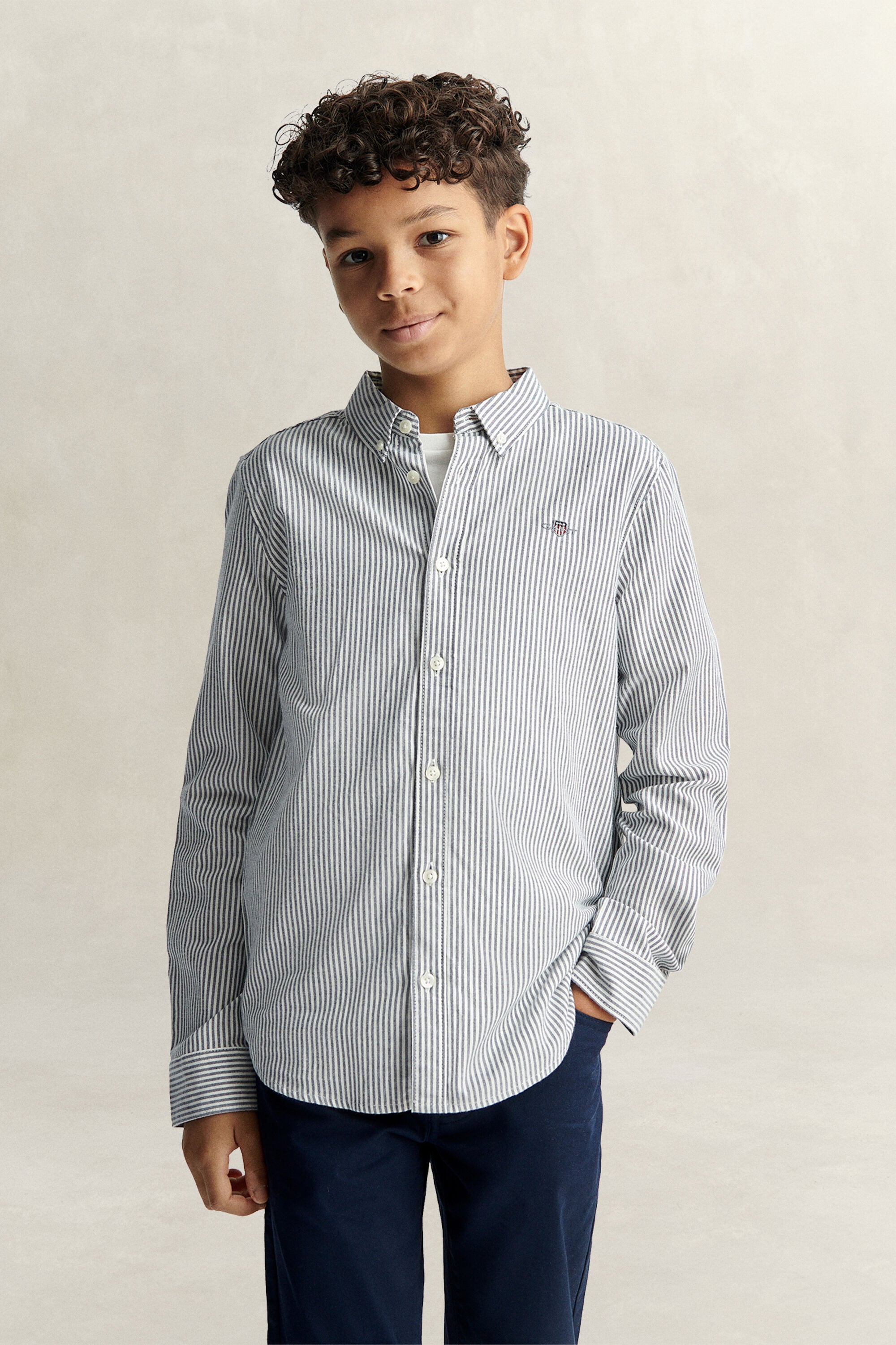 Camisa Oxford de rayas Shield Teen Boys