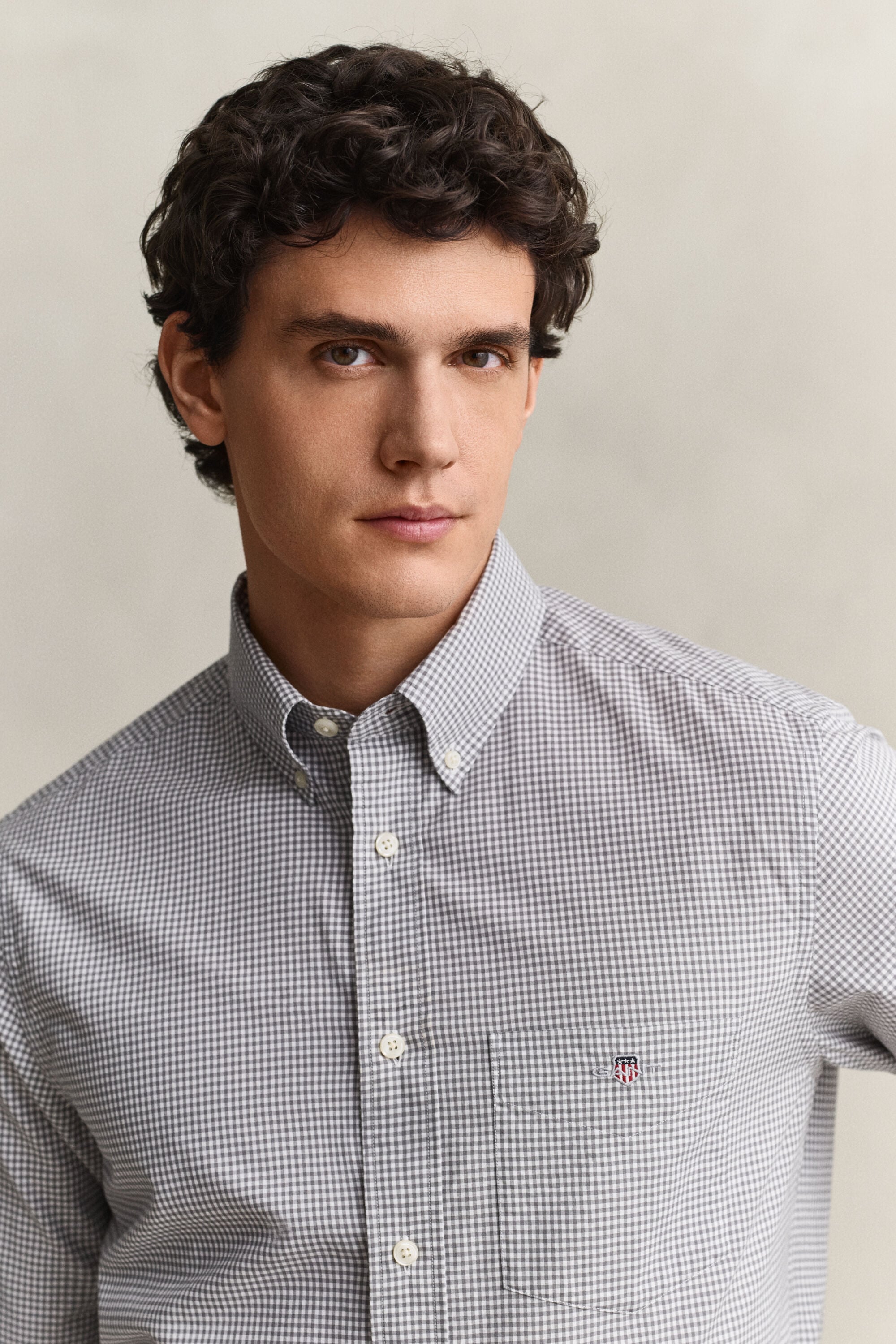 Camisa clásica de popelina de cuadros Vichy