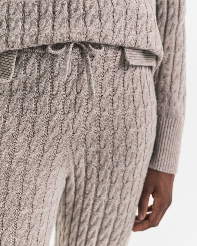 Pantalones de punto de ochos en lana