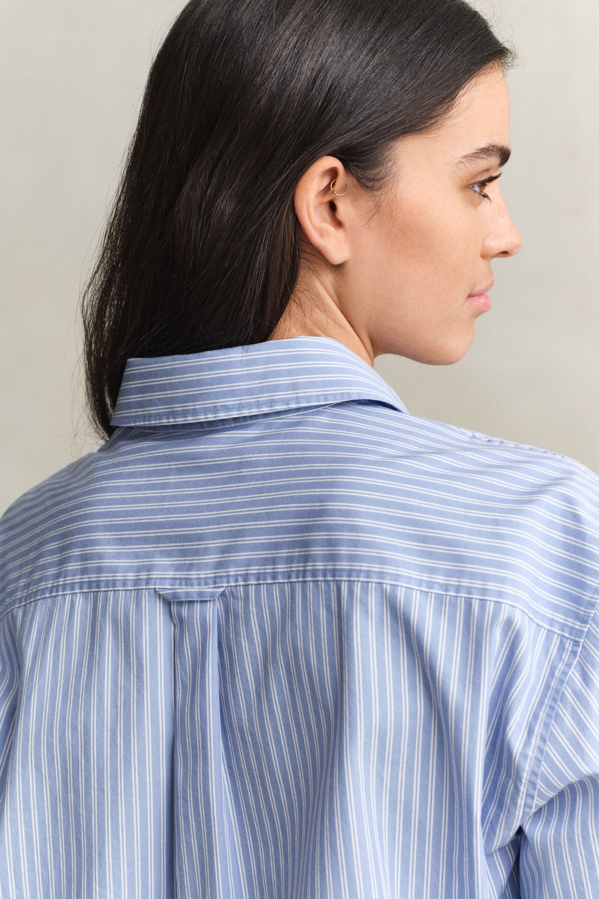 Camisa Relaxed Fit clásica de popelina a rayas