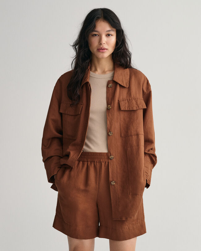 Sobrecamisa de lino y viscosa