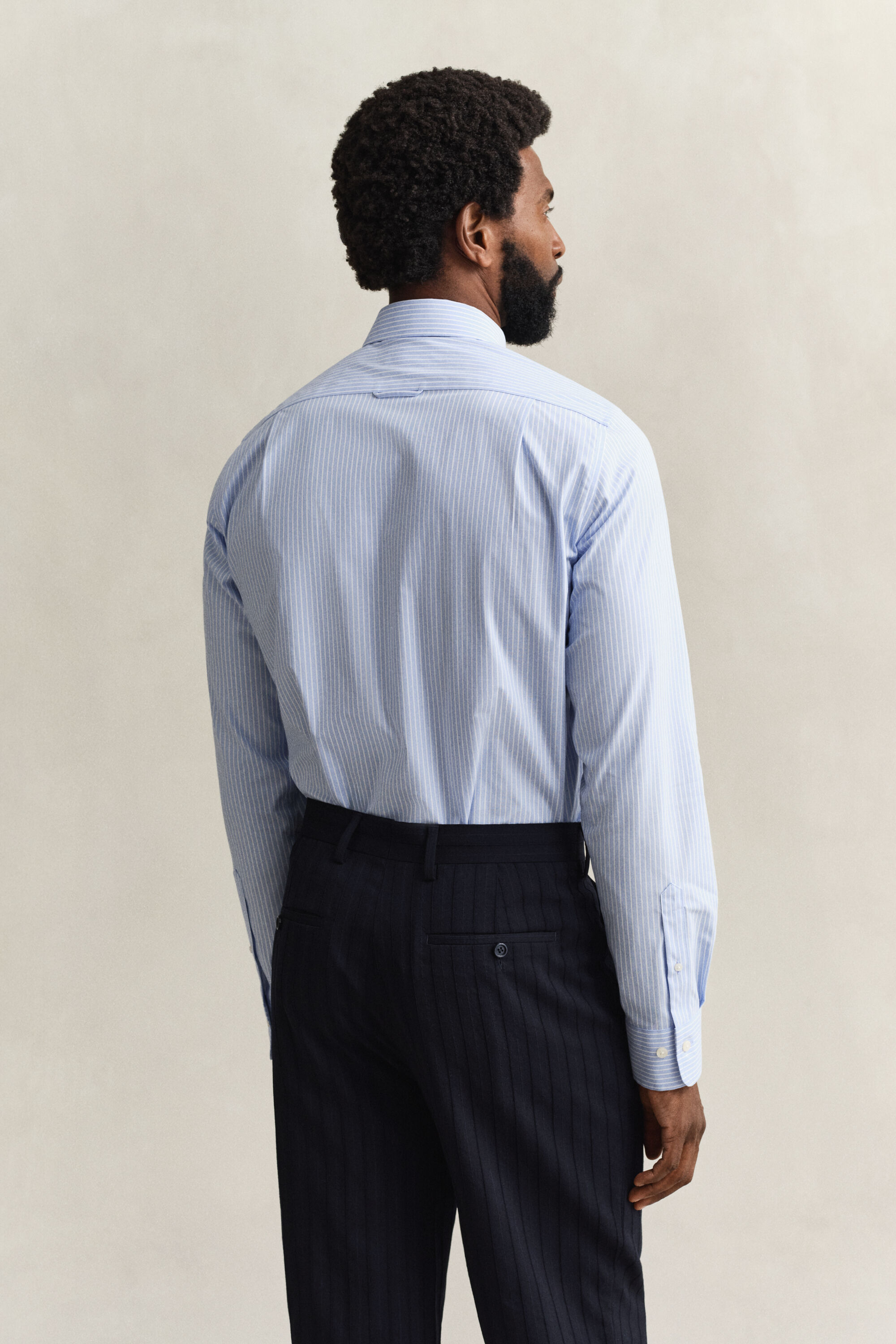 Camisa de popelina elástica a rayas