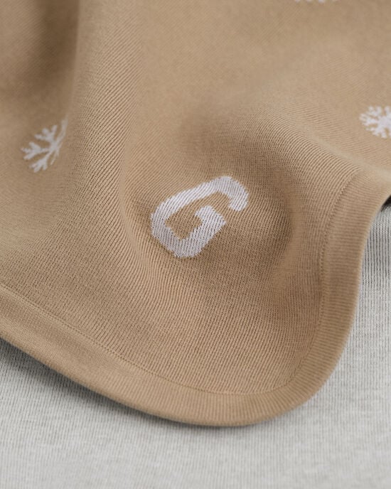 Manta de punto con estampado Snowflake y G Baby