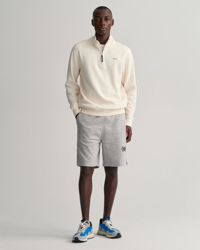 Jersey con media cremallera Waffle Texture