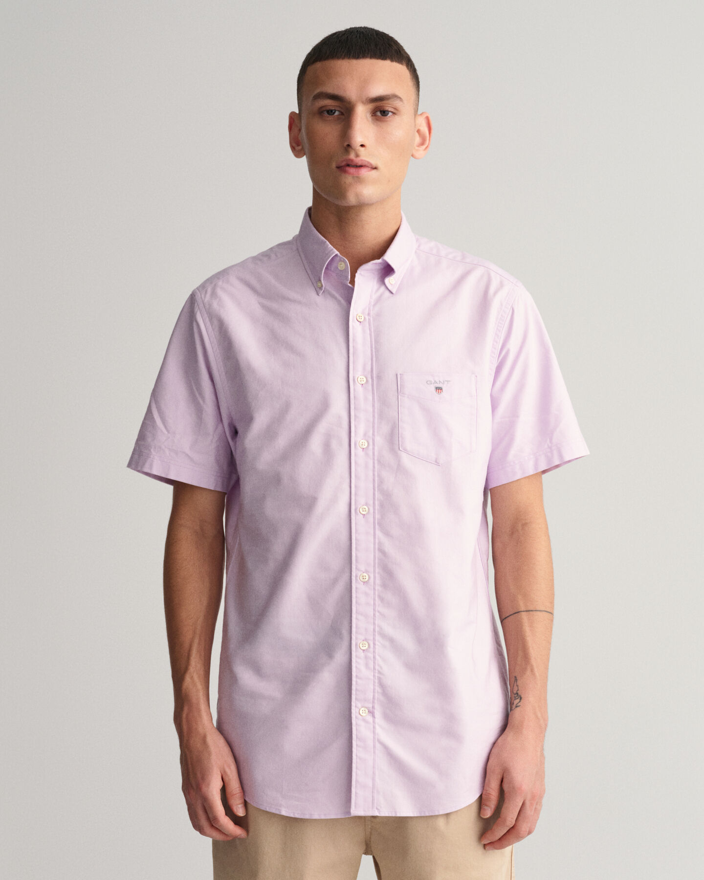 Camisa Oxford Regular Fit de manga corta