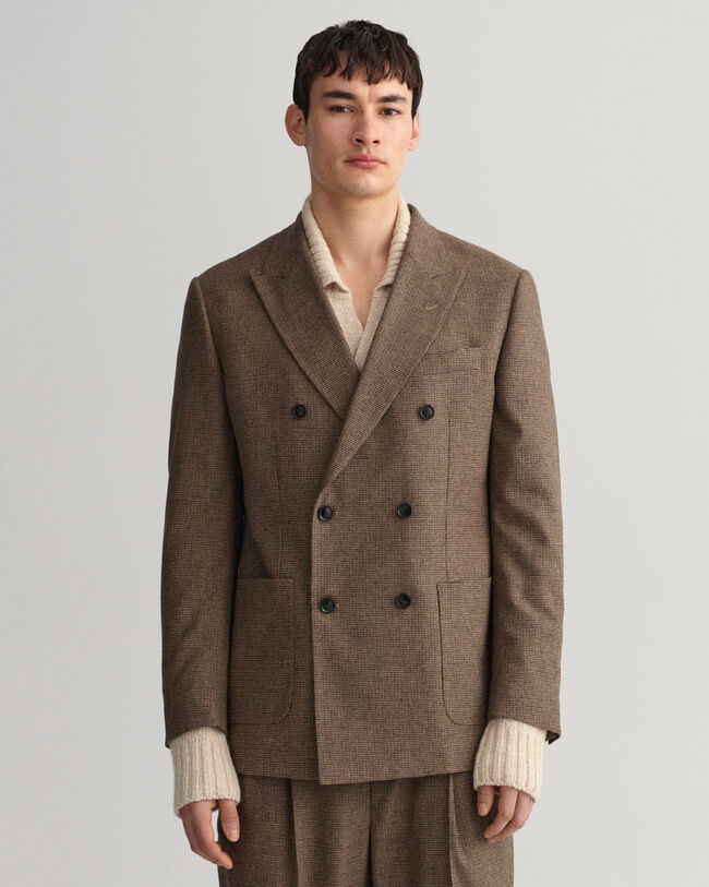 Americana de traje con estampado de pata de gallo