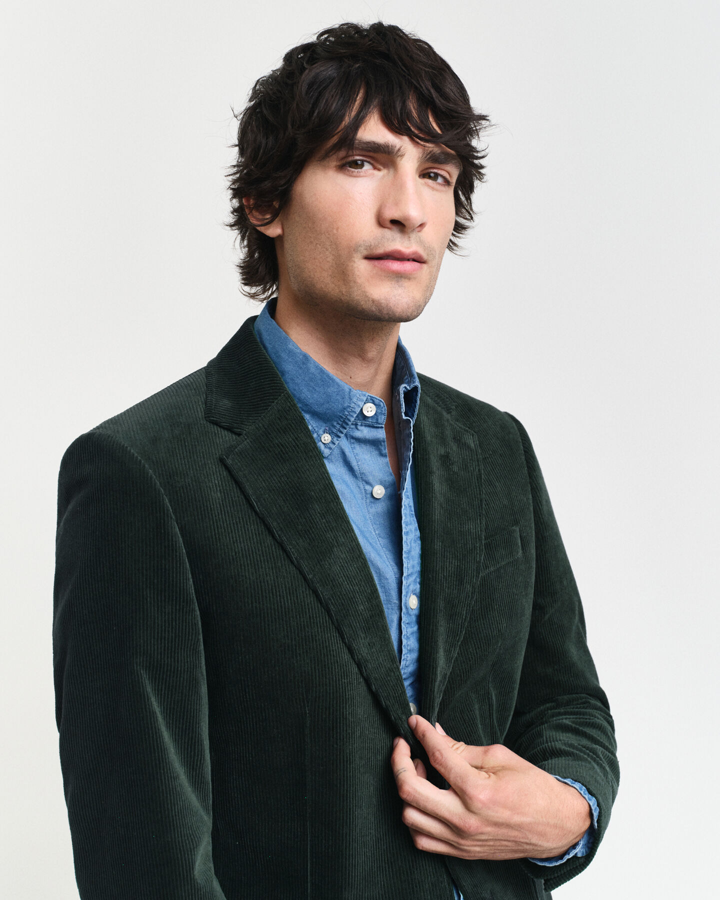 Americana de traje en pana Slim Fit