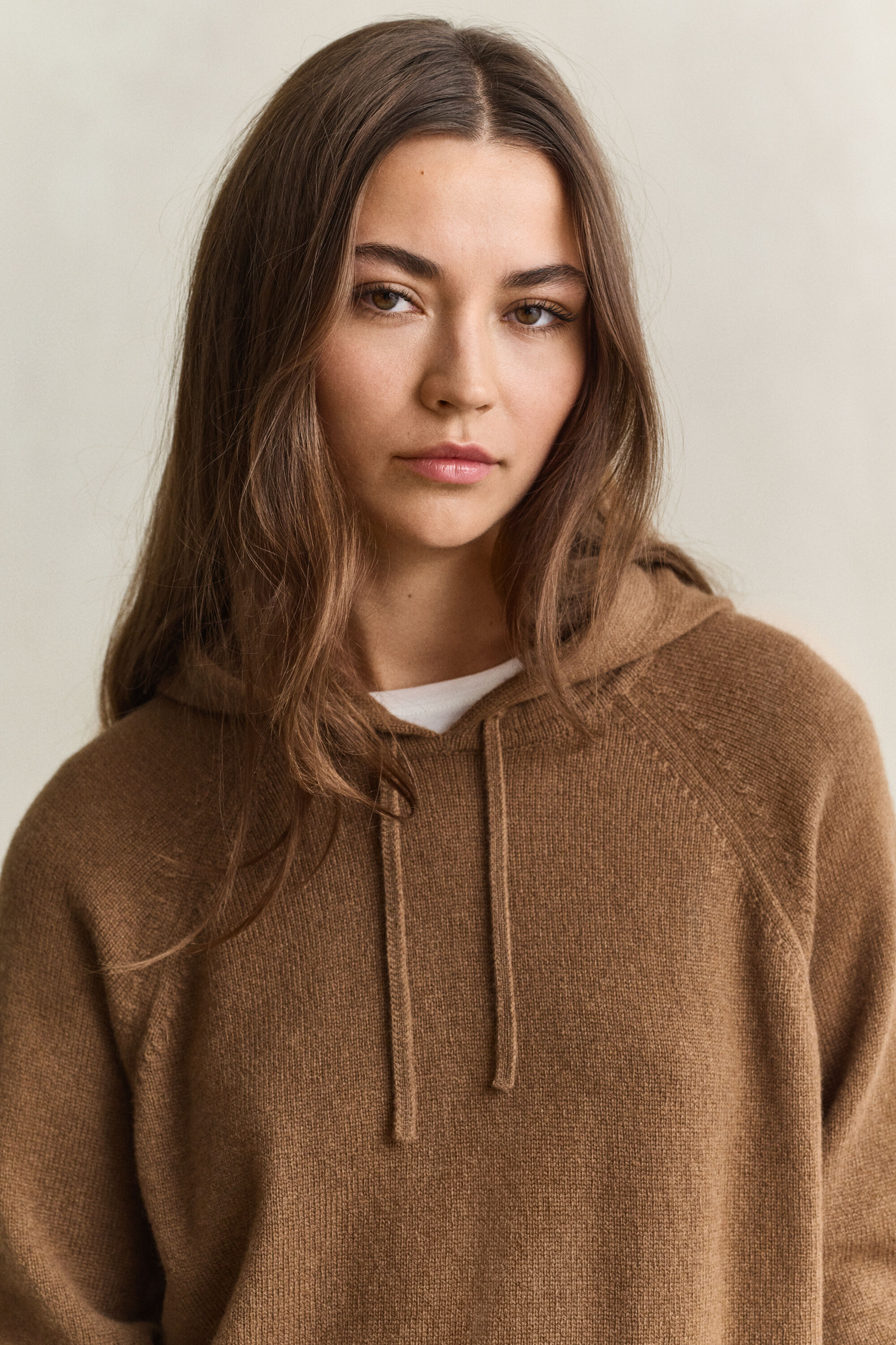 Sudadera de lana y cachemir con capucha