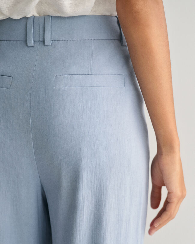 Pantalones de vestir Regular Fit en lino elástico