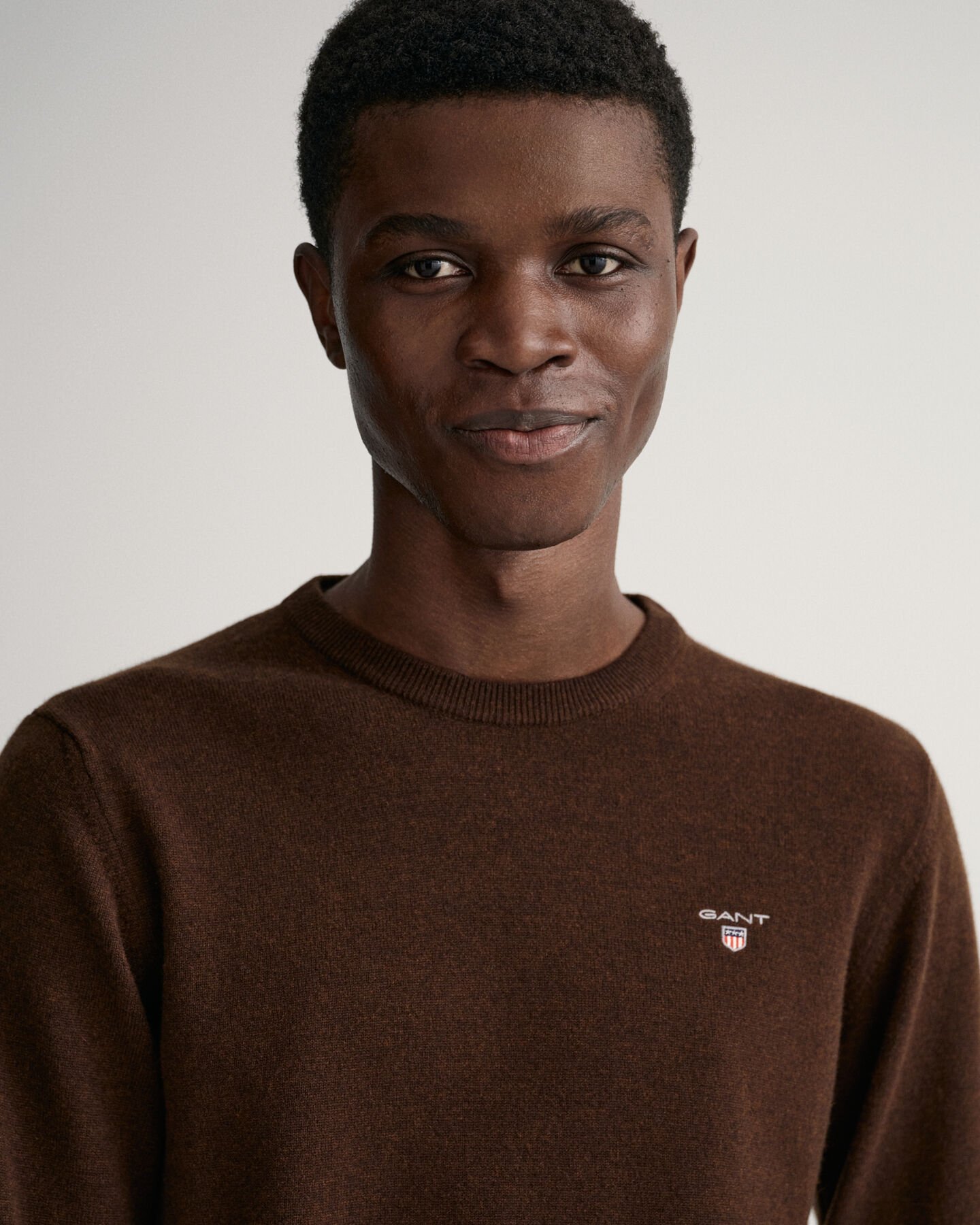 Jersey de cuello redondo en lana de oveja muy fina