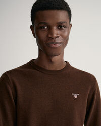 Jersey de cuello redondo en lana de oveja muy fina