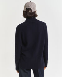 Jersey de cuello de cisne en suave mezcla de lana y cachemir