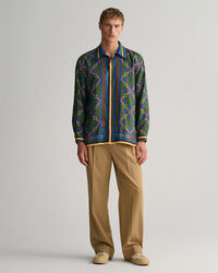 Camisa Relaxed Fit de seda Medallion