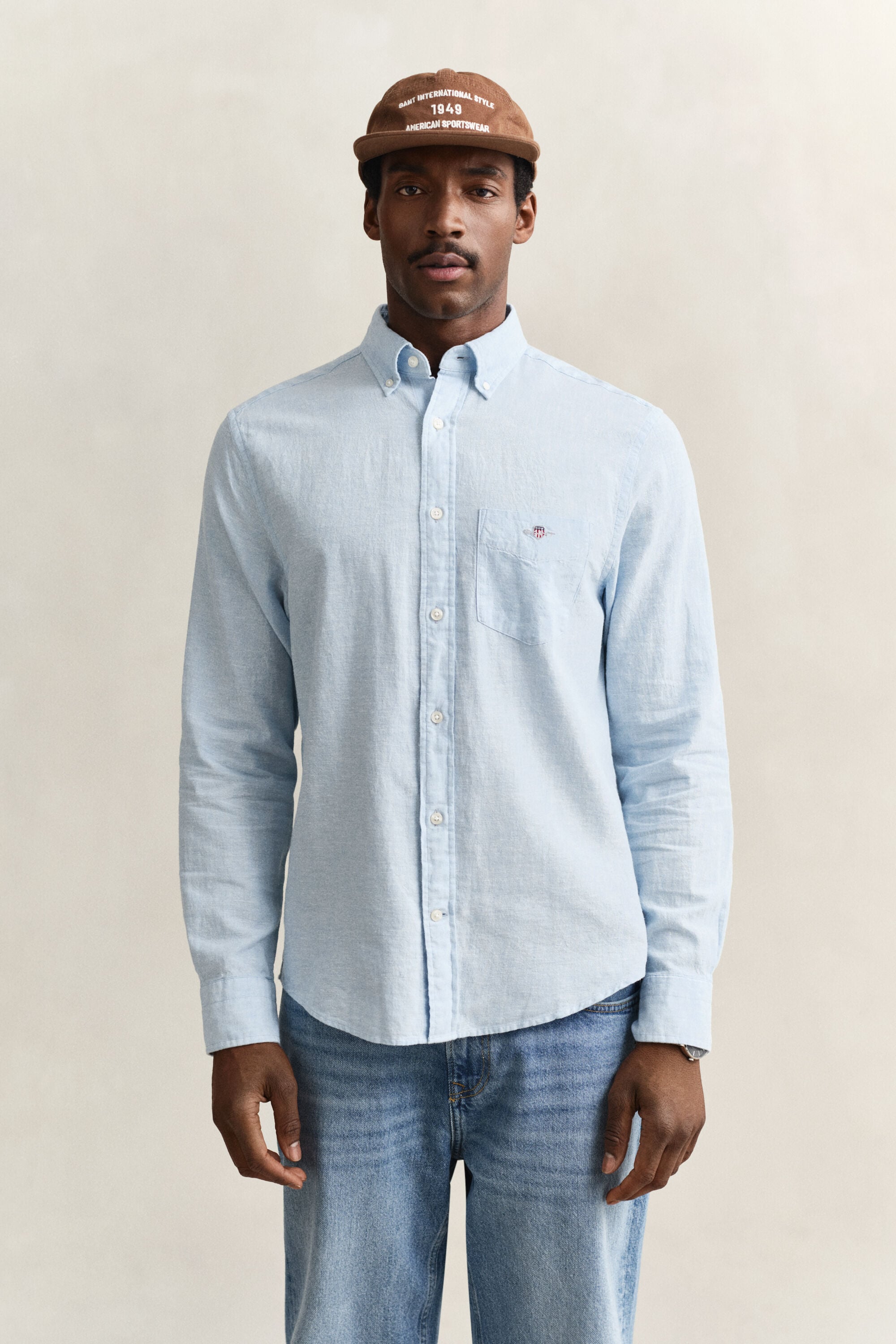 Camisa de mezcla de lino