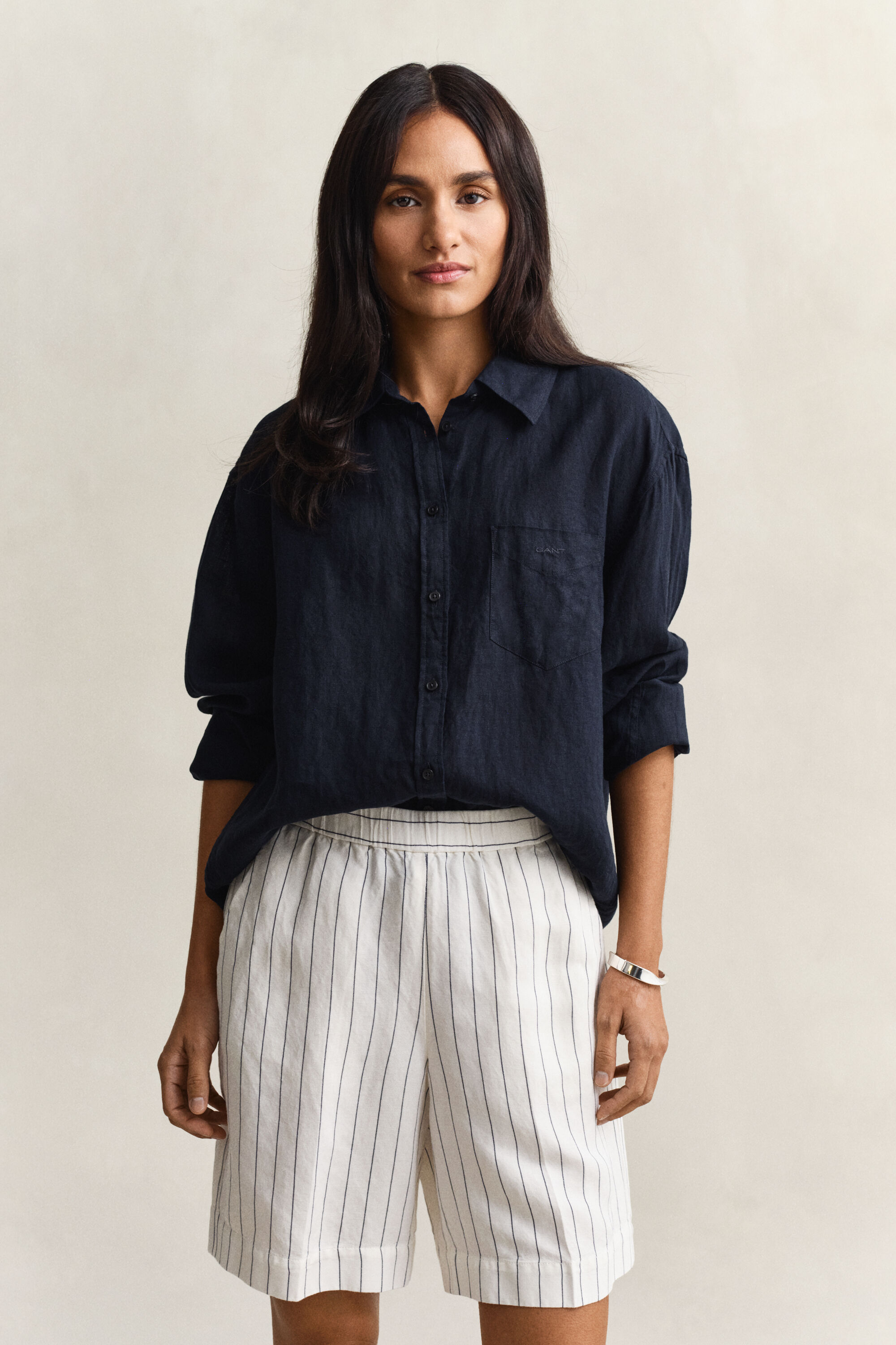 Camisa Relaxed Fit de lino