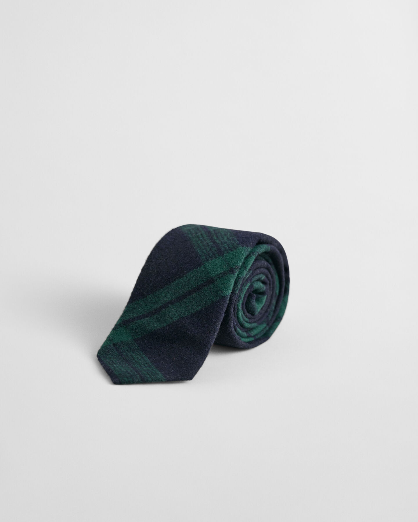 Caja de regalo con corbata de franela de lana a cuadros