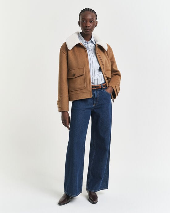 Vaqueros de talle bajo y pernera ancha