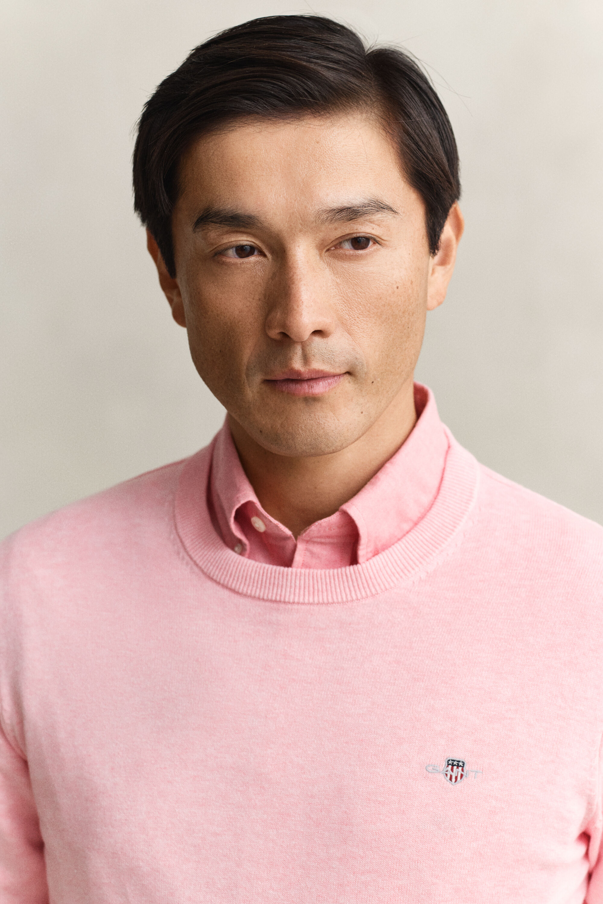 Jersey de algodón con cuello redondo