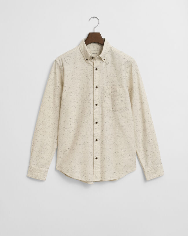 Camisa Regular Fit de franela con nepps