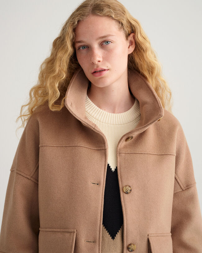 Chaqueta corta de mezcla de lana