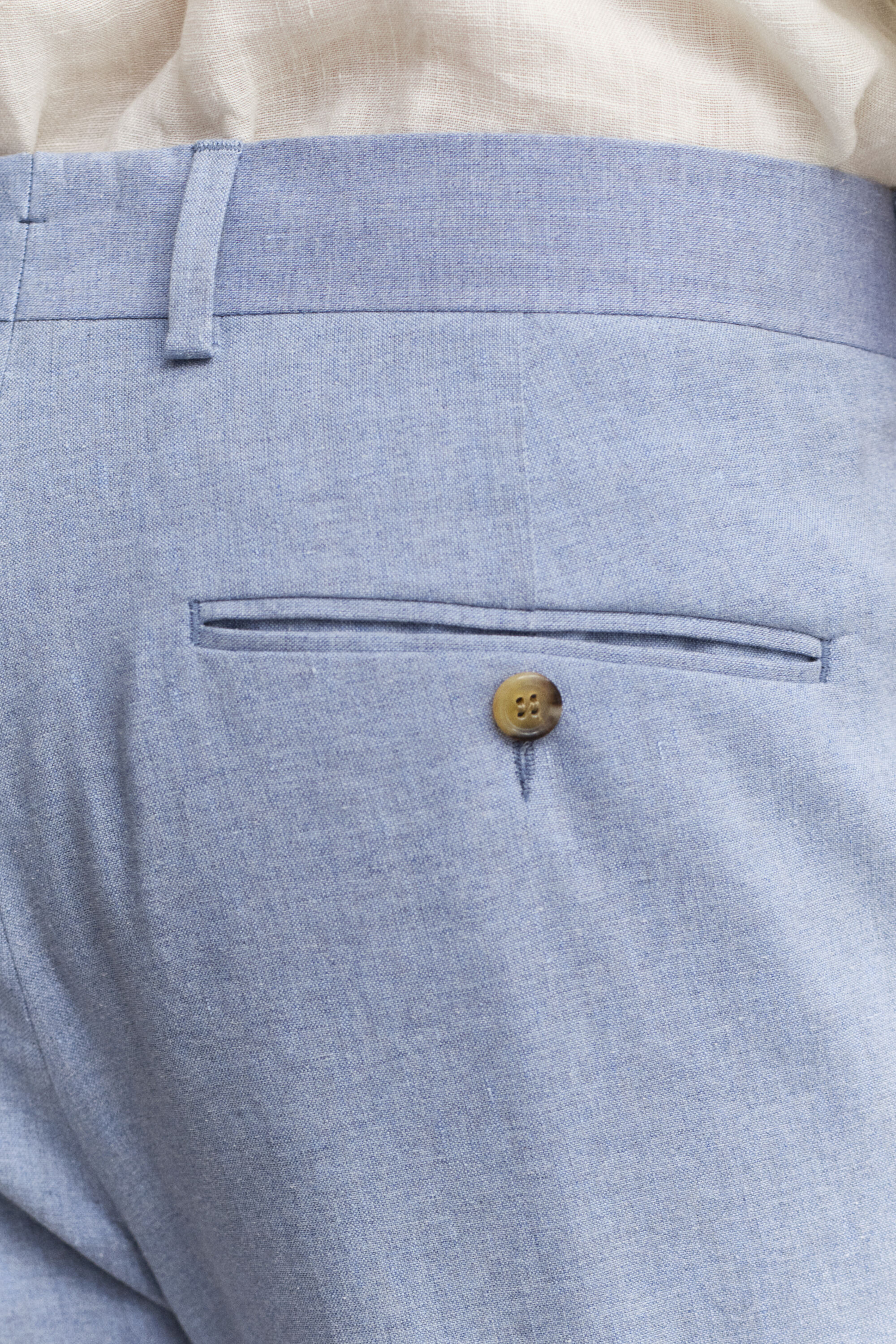 Pantalones de traje de mezcla de lino