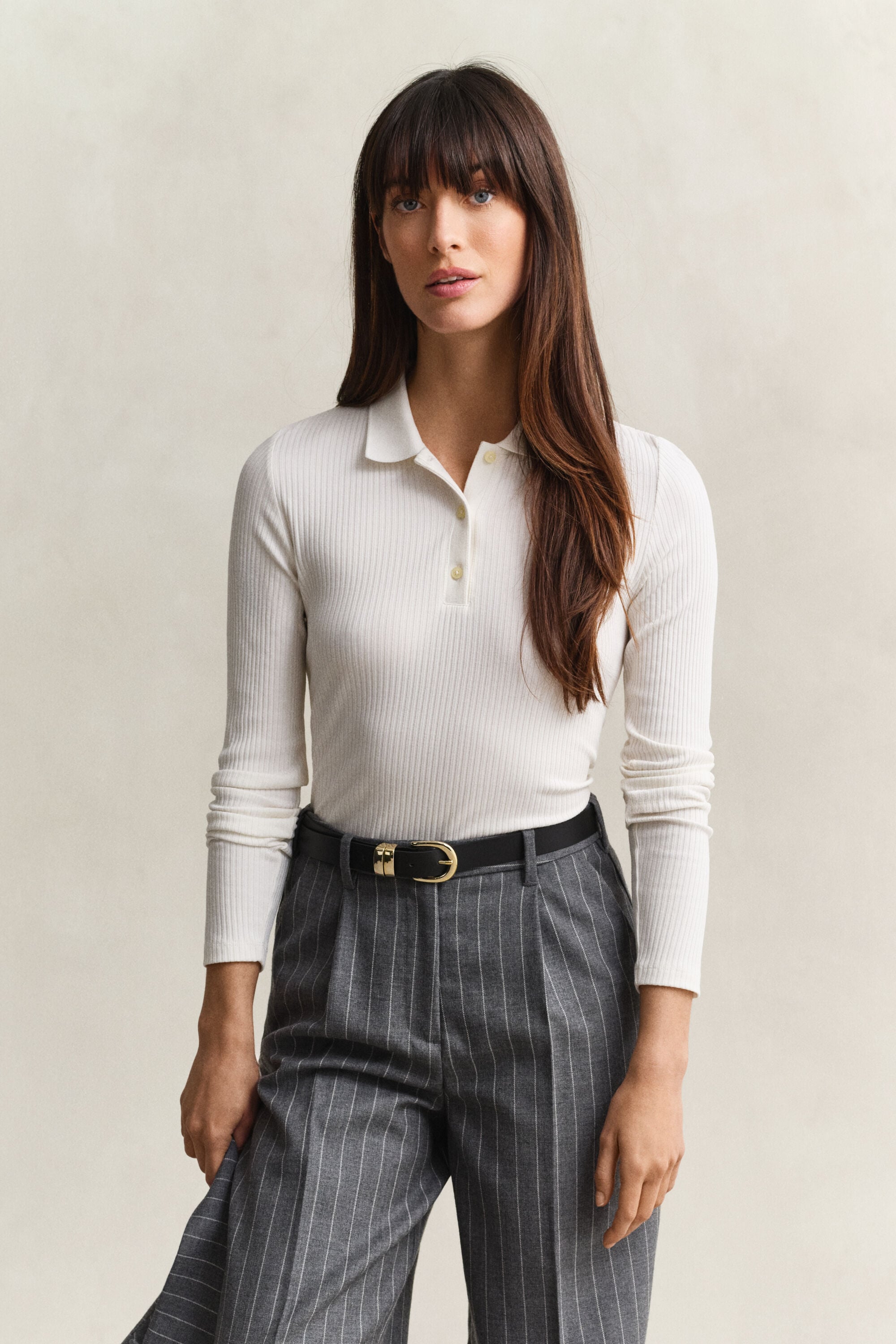 Polo Slim Fit acanalado