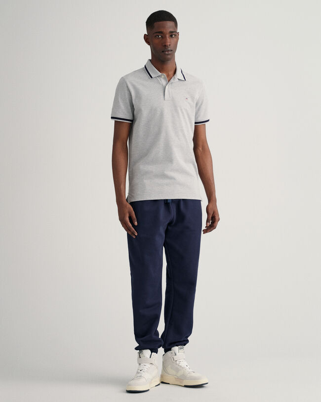 Polo de piqu&eacute; con ribetes con dise&ntilde;o de espiga