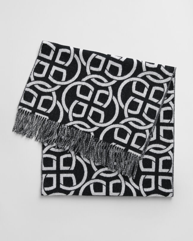 Bufanda de lana con estampado de G