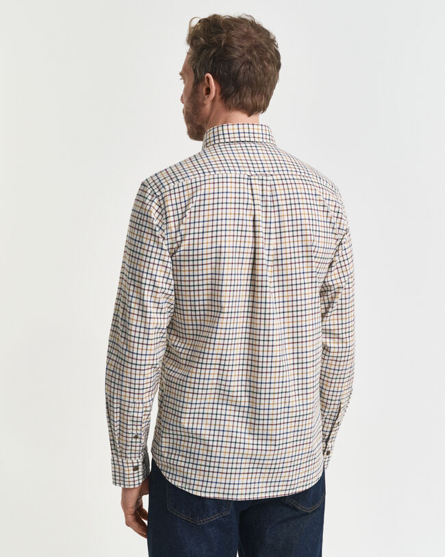 Camisa Regular Fit de sarga a cuadros Tattersall